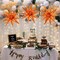 60PCS Orange Star Foil Balloons – 12-Point Starburst Party Decorations for Birthday & Wedding